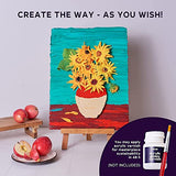 Art Kit "Sunflowers" | Arts & Crafts DIY Painting with Modeling Clay| Clay Kit for Painting | Painting Kits for Adults for Home Decoration | Air Dry OKTO