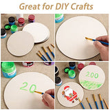 24 Pack 8 Inch Wooden Circles for Crafts 0.2" Thick Unfinished Round Wood Slices Natural Rounds Wooden Cutouts Blank Round Wood Discs for DIY Crafts AWIZOM