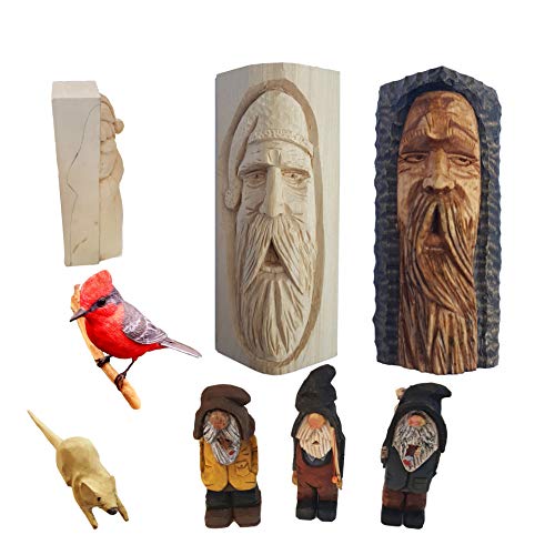 20 Piece Premium Smooth Basswood for Carving or Whittling. Wisconsin USA Unfinished Wood Blocks for Whittling and Carving