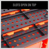 30-Bin Wall-Mounted Storage Rack System - Heavy-Duty Garage Tool Organizer for Screws, Nuts, Bolts, Nails, Beads, and Small Hardware Parts - Easy SEDY