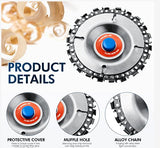 5 Pieces Wood Carving Disc Grinding Wheel Shaping Disc 12 Teeth Wood Polishing Shaping Disc,6 Teeth Wood Turbo Carving Disc,22 Teeth Grinder Chain Winllyat