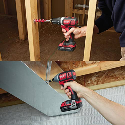 Milwaukee M18 5 Tool Combo Kit: 2606-20 1/2" Drill Driver, 2656-20 1/4" Hex Impact Driver, 2630-20 6-1/2" Circular Saw, 2648-20 Random Orbit Sander, - WoodArtSupply