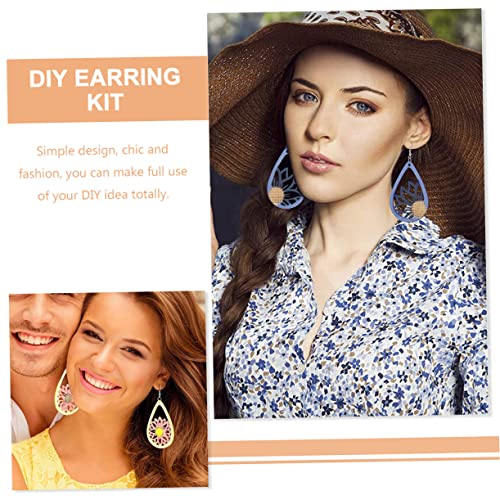 COHEALI 3 Sets Wooden Earrings Unfinished Wooden Earring Making Kit Earring Hooks for Jewelry Making African Jewelry Findings Earring Posts for COHEALI