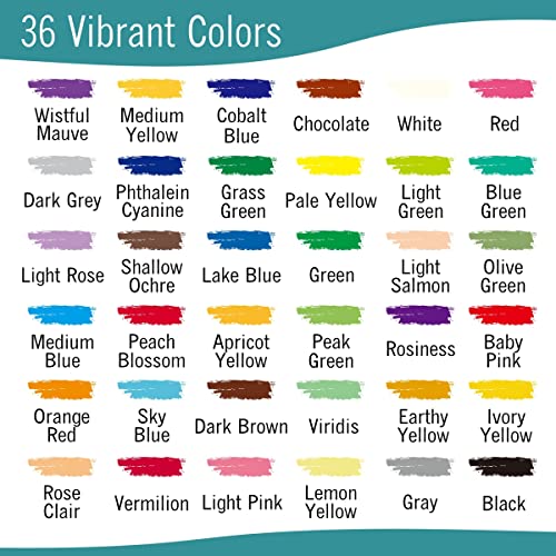 EXTRIC Oil Pastels 36 Colors Count Pastels Art Supplies, Soft Pastels, Oil Pastels for Kids and Artists, Oil Crayons EXTRIC