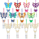 Fennoral DIY Butterfly Wind Chime Kit - 12 Pack Kids Arts and Crafts Set Fennoral