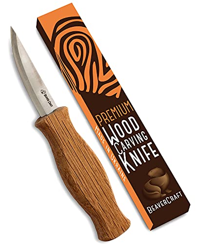 BeaverCraft Sloyd Knife C4 3.14" Wood Carving Sloyd Knife for Whittling and Roughing for beginners and profi - Durable High carbon steel - Spoon - WoodArtSupply