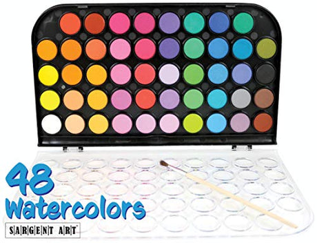 Sargent Art Watercolor Cakes, Assorted, 1 count (pack of 1) Sargent Art
