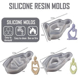 3Pcs Silicone Candle Molds, Art Thinker Epoxy Resin Molds Human Statues Sculptures Silicone Molds for Epoxy Resin Crafts Decorative Table Ornament LAUMOE