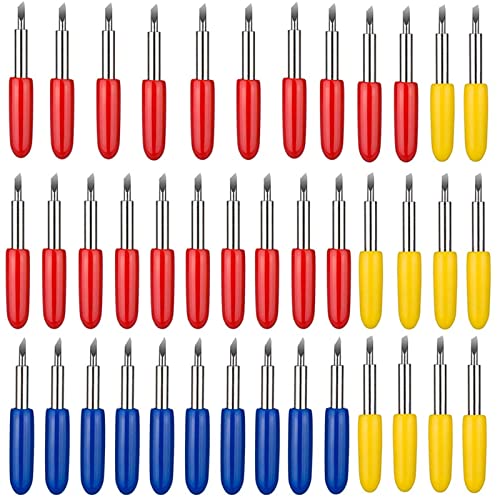 Youngneer 40PCS Cricut Blade for Explore Air 2 Air Maker Expression 20 PCS 45° Five Point + 10 PCS 30° Shallow Cut + 10 PCS 60° Deep Cut Vinyl Fabric Elefama