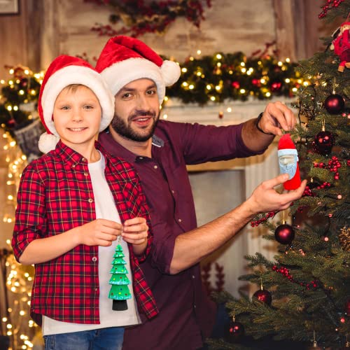 NEWURBAN Wood Carving Kit for Beginners - Whittling Kit with New Year Tree and Santa DIY - Woodworking Kit with Wood Blocks Knives Gift Set for Kids NEWURBAN