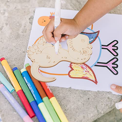 Crafts 8Pcs Unfinished Wood Cutouts Wooden Paint Crafts Animal Cut Out Wood Slices Wooden Chips for Home Decoration Ornament DIY Craft Art Project SEWACC