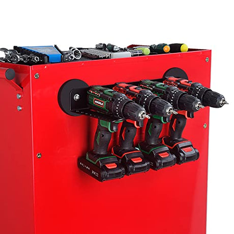 ULIBERMAGNET Power Tool Organizer, Utility Storage Rack Shelf with Screwdriver Holder,Wall Mount Heavy Duty Cordless Drill Holder,Removable Tool Rack ULIBERMAGNET