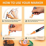 IJIANG 24 Colors Acrylic Paint Pens Professional Hard pen point Valve-action Structure,Acrylic Paint Markers Waterproof Ink for IJIANG