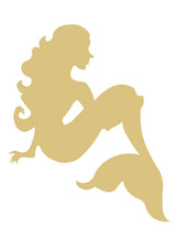 Mermaid Cutout Unfinished Wood Summer Birthday Party Beach House Nautical Door Hanger MDF Shape Canvas Style 8 Diverse Woodworking