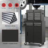 IRONMAX Rolling Tool Chest, 5-Drawer Lockable Tool Cabinet w/Adjustable Shelf & 4 Universal Wheels, 2 in 1 Detachable Tool Box Storage Organizer for IRONMAX