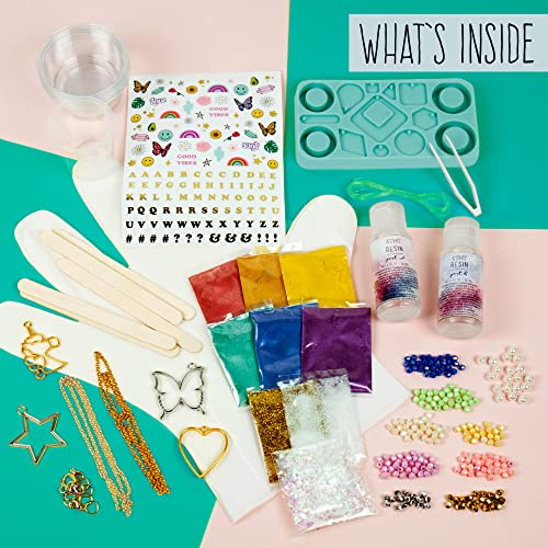 STMT D.I.Y. Resin Jewelry Studio, All-in-One Resin Jewelry Making Kit with Molds, Fun DIY Kit to Make Your Own Necklaces, Bracelets & More, Great STMT