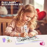 homicozy Mermaid Diary for Girls with Lock and Keys,Tie-Dye Fuzzy Journal for Kids with 160 Lined Pages,Fluffy Secret Notebook for Writing and homicozy