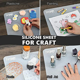 2MM Extra Thick Silicone Mats for Kitchen Counter Heat Resistant Mat, 23.6" x 15.7" Silicone Countertop Protector Mat Large Placemats, Silicon Craft Foepoge