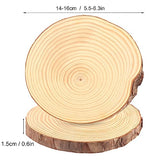 24 PCS 5.5-6.3 Inch Natural Wood Slices, Unfinished Pine Wood Circles with Barks for Coasters, DIY Crafts, Christmas Rustic Wedding Ornaments and GNIEMCKIN