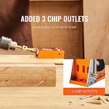 VEVOR 30 Pcs Pocket Hole Jig Kit, Adjustable & Easy to Use Pocket Hole Jig System with Step Drills, Wrenches, Drill Stop Rings, and Square Drive VEVOR