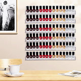 Justsoso 6Pcs/Set Acrylic Nail Polish Rack Wall Mounted,Lipstick Essential Oil Bottle Holder Organizer,Nail Paint Display Stand Shelf For Storage Justsoso