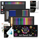 Shuttle Art Professional Drawing Kit, 123 Pieces of Drawing Pencils Set Includes Colouring Pencils, Watercolor, Charcoal, Graphite and Sketch, Ideal Shuttle Art
