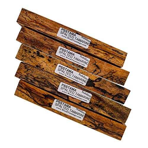Stabilized Spalted Tamarind (5 Pack) WoodTurningz