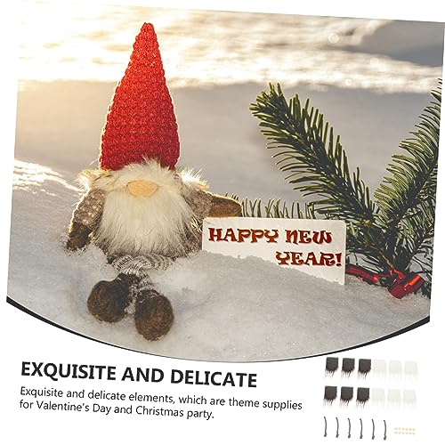 TEHAUX 5 Sets Beard Set Small Unfinished Wooden Balls Dwarf Beard Costume Nativity Ornaments Handmade Gnome Beard Gnome Beard Material Gnome Making TEHAUX