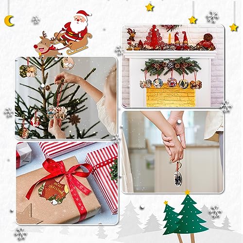 OOTSR 16Pcs Sublimation Ornament Blanks for Christmas, Double-Sided Sublimation Blanks Pendants for Heat Press Printing, Personalized DIY Crafts for OOTSR