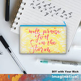 Legigo 10 Pack Blank DIY Craft Bag Canvas Pen Case Blank Makeup Bags - Canvas Pencil Bag Cotton Canvas Cosmetic Bag Multi-Purpose Travel Cosmetic Bag Legigo