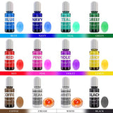 Alcohol Ink Set - 12 x 0.35oz Colors Alcohol Based Ink for Epoxy Resin Painting, Resin Petri Dish Making, Resin Art - Concentrated Alcohol Paint Limino