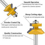 LETBUY Flooring 2 Bit Tongue and Groove Flooring Router Bit Set 1/2-Inch Shank (2 pcs) LEATBUY-TECH
