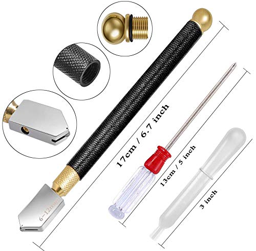 Qovydx 7Pcs Glass Cutting Tools Kit Grozer Plier Stained Glass Cutter Tool Starter Kits Glass Running Pliers Breaking Grozing Pliers Breaker with Qovydx