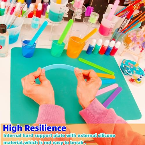 4 PCS Silicone Stir Sticks, Reusable Silicone Popsicle Sticks for Mixing Resin, Epoxy, Liquid, Paint, Making Glitter Tumblers(4-Silicone Stir Stick) - WoodArtSupply