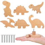 Qunclay Wooden Animal Cabinet Knobs Decorative Wood Dresser Knobs with Screws Dresser Pulls Wood Marine Woodland Animals Knobs Furniture Knobs Qunclay