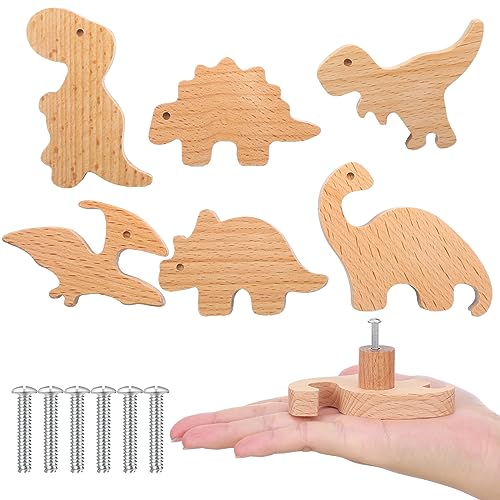 Qunclay Wooden Animal Cabinet Knobs Decorative Wood Dresser Knobs with Screws Dresser Pulls Wood Marine Woodland Animals Knobs Furniture Knobs - WoodArtSupply