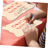 Operitacx 60 Pcs Shaped Wood Chips Unfinished Wood Hanging Plaque Unfinished Wood Banner Wood Blank Plaque Rustic Wood Sign Blank Banner Wood Boards Operitacx