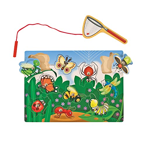 Melissa & Doug Magnetic Wooden Bug-Catching Puzzle Game (10 pcs) - WoodArtSupply