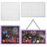 ResinWorld Rectangle Square Tray Mold for Resin, Rolling Tray Mold, Shiny Silicone Tray Resin Mold with Sides, Silicone Plate Mold for Making Sided ResinWorld