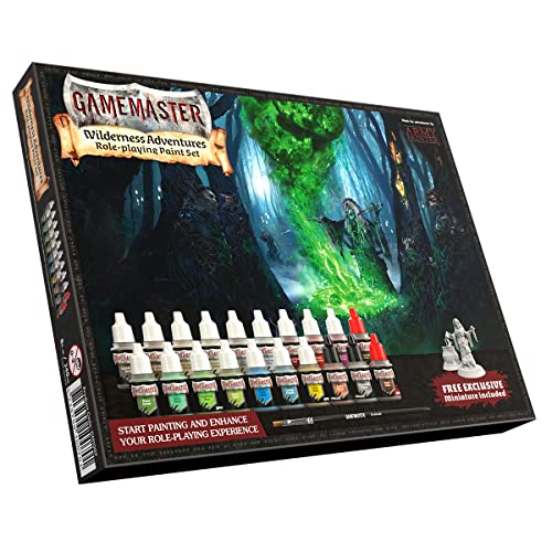 The Army Painter - Gamemaster Wilderness Adventures Paint Set -20 Warpaint 20 x 12 ml, 1 Hard Plastic Snap-Fit Cauldron & Hag Miniature, Acrylic - WoodArtSupply