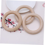 Toyvian 20 Pcs Kids Wooden Toys Kids Educational Toys Baby Kit Unfinished Wooden Rings DIY Baby Teething Ring Rustic Baby Gym Rings Bamboo Baby Toyvian