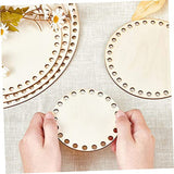 FONDOTIN 5pcs Woven Bag Base Blank Tote Bag Knitting Supplies DIY Kits DIY Bag Wooden Base Wood Basket Bottom Basket Weaving Base Bottom Shaper Pad FONDOTIN