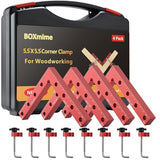 BOXmime 90 Degree Clamp Aluminum Alloy Corner Clamps for Woodworking,5.5" x 5.5"Carpenter Right Angle Clamping Square Tools for Box,Shelves,Picture BOXmime