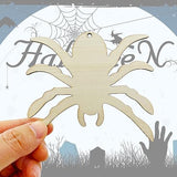 20pcs Unfinished Spider Wood DIY Crafts Cutouts Wooden Spider Shape Cutouts Halloween Wood Cutouts for Painting Halloween Tree Decorations Wreath JEKEJIAJIU
