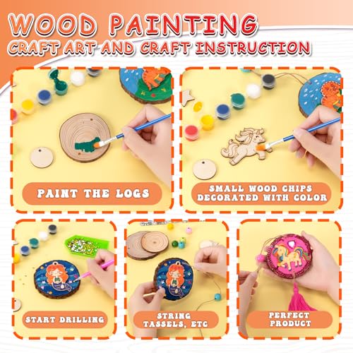 Toylink Wooden Arts and Crafts Kit for Kids, 44 PCS Adult Crafts Unfin –  WoodArtSupply
