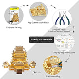 Piececool 3D Metal Puzzle for Adults, Tengwang Pavilion Metal Model Kit, Chinese Famous Architecture Building Kit DIY Craft Brain Teaser 3D Puzzles Piececool