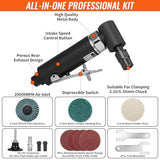 BAIWEN 1/4" Right Angle Air Die Grinder - 90 Degree Heavy Duty 20,000 RPM Compressed Sander Polisher Tool for Contour Grinding, Polishing, Milling, Baisiky