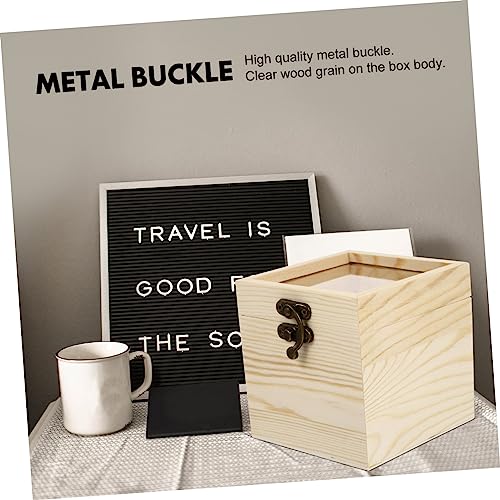 ABOOFAN 3 Pcs Wooden Box with Glass Lid Jewelry Gift Boxes for Earrings Jewelry Container Plain Gift Boxes Earring Display Holder Glass Jewelry ABOOFAN