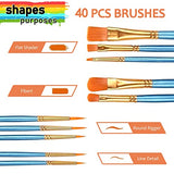 Easel & Canvas Sets 52 Pcs Painting Supplies(4 PCS Easels+4 PCS Canvases+ 40 PCS Brushes+4 PCS Palettes)16 Inch Tabletop Easel Wooden Art Easel for ZaHi