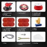 ZFE Random Orbital Sander 5" & 6" Pneumatic Palm Sander with Extra 5" Backing Plate, Sponge Polishing Pads, Sandpapers Low Vibration and Heavy Duty ZFE